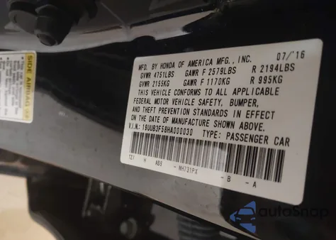 2017 Acura Tlx Technology Package z USA, uszkodzony, nr VIN 19UUB3F58HA000030